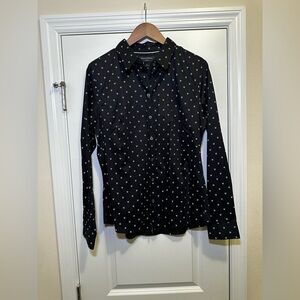 Banana Republic Navy Button up Shirt Preppy Dark Academia Granola